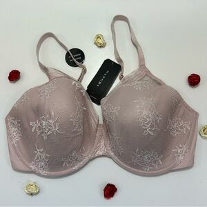 Natori Love Lace Full Coverage Plunge T-Shirt Bra 40DDD NWT